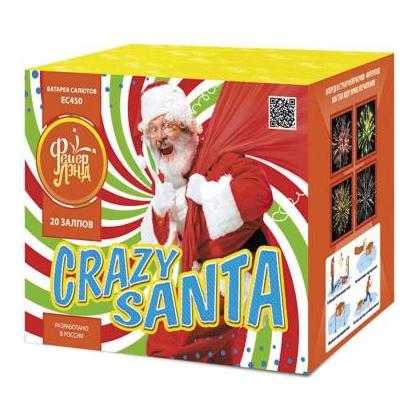Изображение для товара: Батарея салютов "CRAZY SANTA" ЕС450 (1"х20)